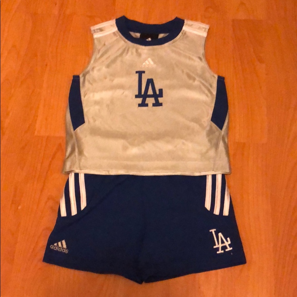 Size 2T Adidas DODGERS Shorts/Sleeveless Jersey